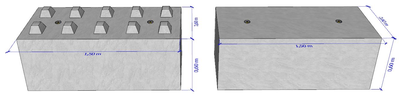 Bb600x600x1500 - bloc beton lego - stock bloc - poids 1,200 t_0