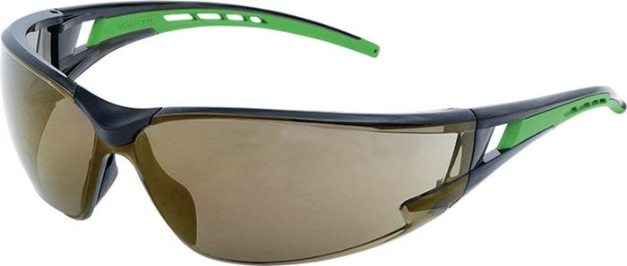 Lunettes de protection Racer 2.0 EN 166 EN 170 étriers noirs/verts, verre miroir polycarbonate PRO FIT_0