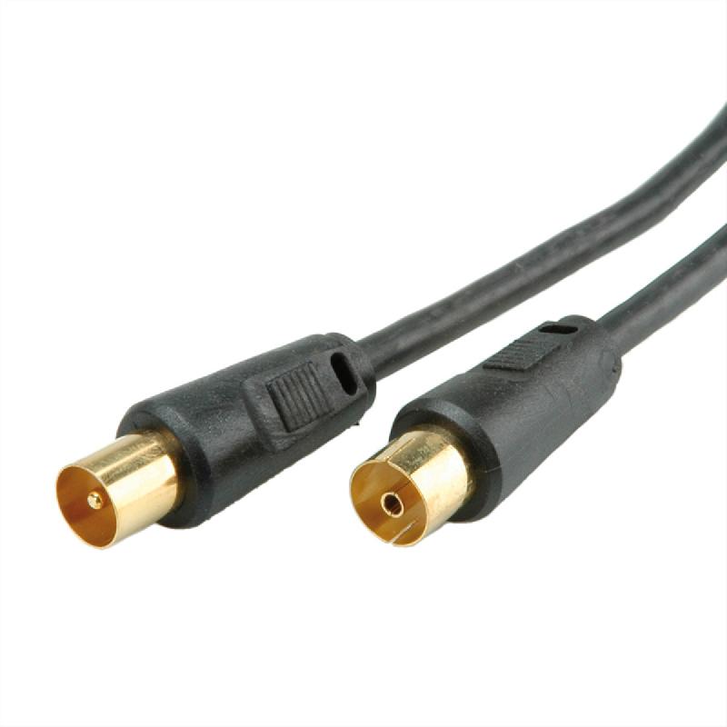 Câble d'antenne TV >100dB M/F, noir, 2,0m_0