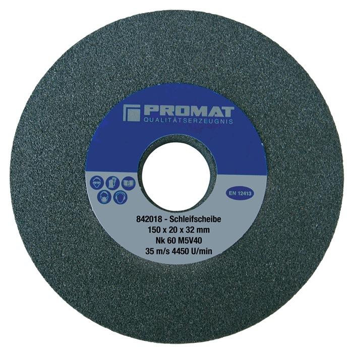 Disque pour tourets à  meuler D.200xl32x51mm 36 forme A avec évidement 110 x 16 mm corindon normal PROMAT_0