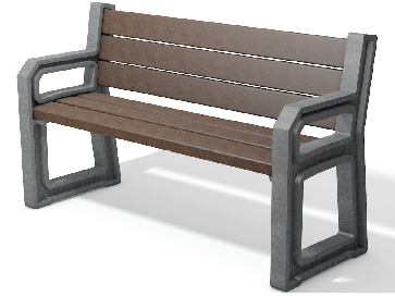 Banc Tarlo pour Séniors 160 cm - Banc en plastique recyclé avec lame de type Premium_0