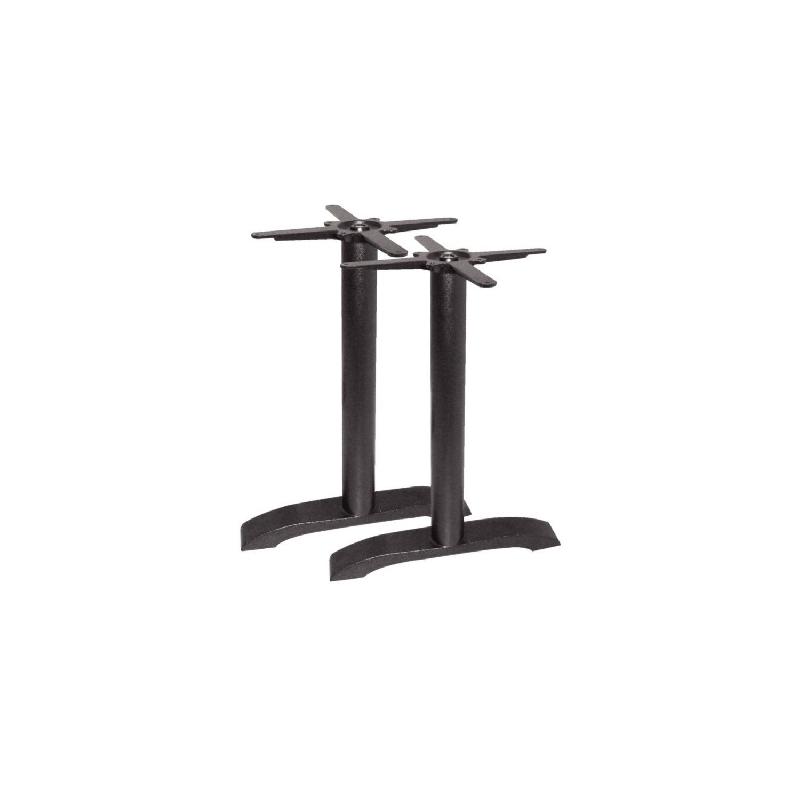 Lot de 2 pieds de table en fonte noire pour table rectangulaire_0