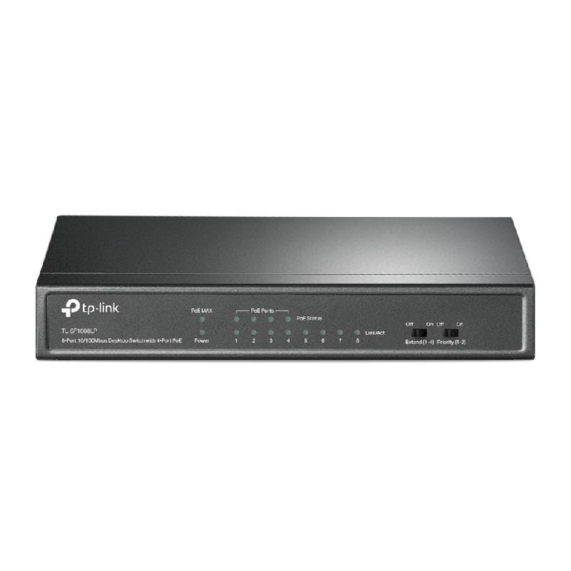 TP-Link TL-SF1008LP commutateur réseau Non-géré Fast Ethernet (10/100) Connexion Ethernet, supportant l'alimentation via ce port (PoE) Noir_0