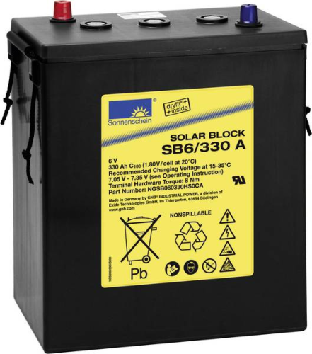Batterie gel 6 v 330 ah SB6/330A solar block SONNENSCHEIN_0