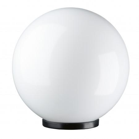 Boule en résine diamètre 200 mm- résistant au bord de mer et aux salins. Ip43- coloris blanc- base noire- modèle vic_0