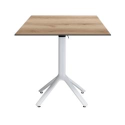 Restootab - Table pliable Nemo blanche pour extérieur chêne clair 70x70 - marron TB-NEM1-7070C-CH.DELA_0