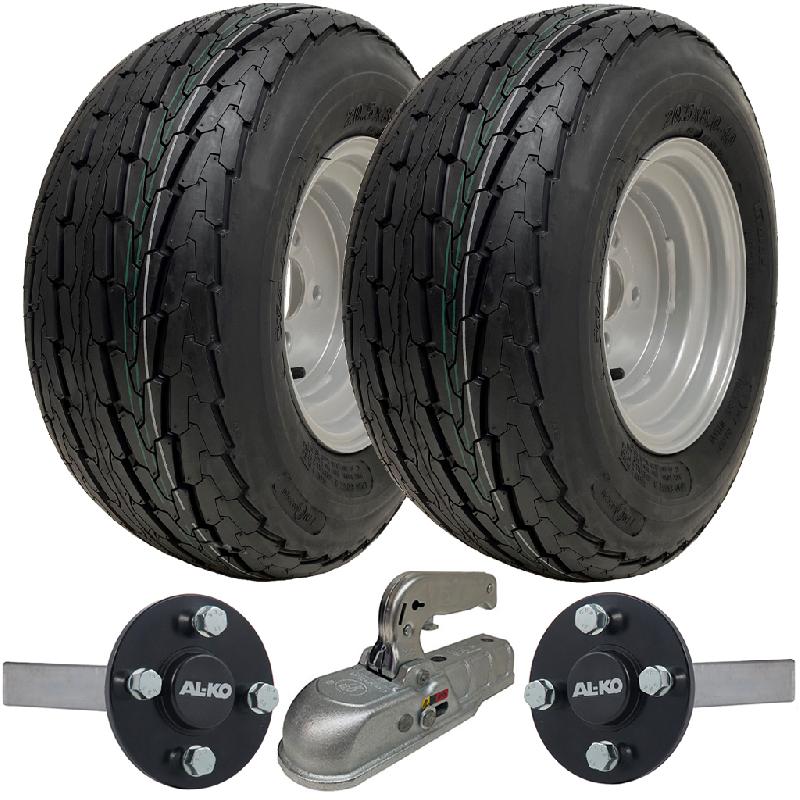 20.5x8.0-10 Trailer Kit High Speed Road Legal Wheels ALKO Stubub Axle  Cast Hitch_0