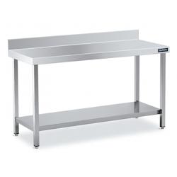 Distform table Inox avec Dosseret 600x700 avec Etagère - 641094239947_0