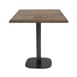 Restootab - Table 70x70cm - modèle Round vieux plancher - marron fonte 3760371511204_0