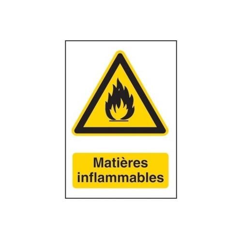 Matières inflammables 148 x 210 mm panneau pvc 1,5mm - panneaux dangers