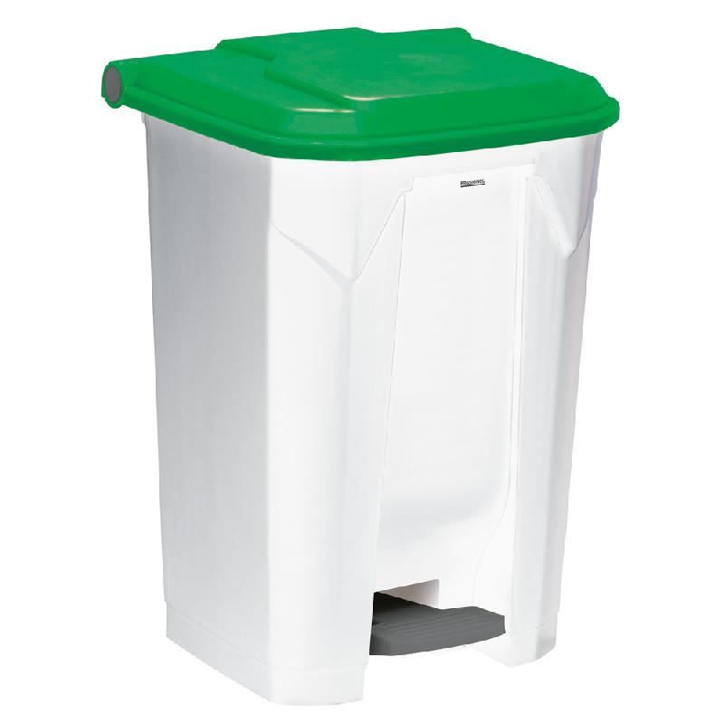 ROSSIGNOL Poubelle à pédale haccp 80l Utilo - blanc / vert_0