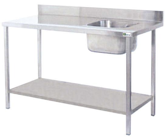 Table de chef avec bac à droite 2000x700x850 - STCD207A_0