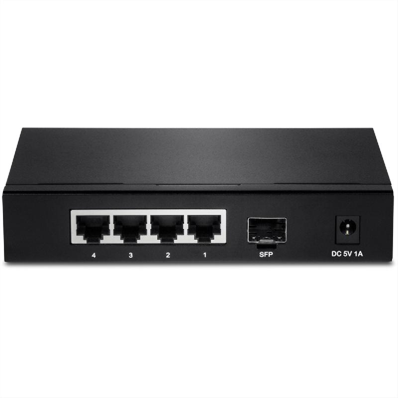 TRENDnet TEG-S51SFP Gigabit Ethernet (10/100/1000) Noir commutateur réseau_0