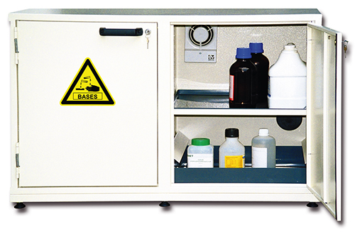 Armoire de sécurité basse ventilée pour acides/ Bases à 2 compartiments - Réf AMS 565 - BIOLAB_0