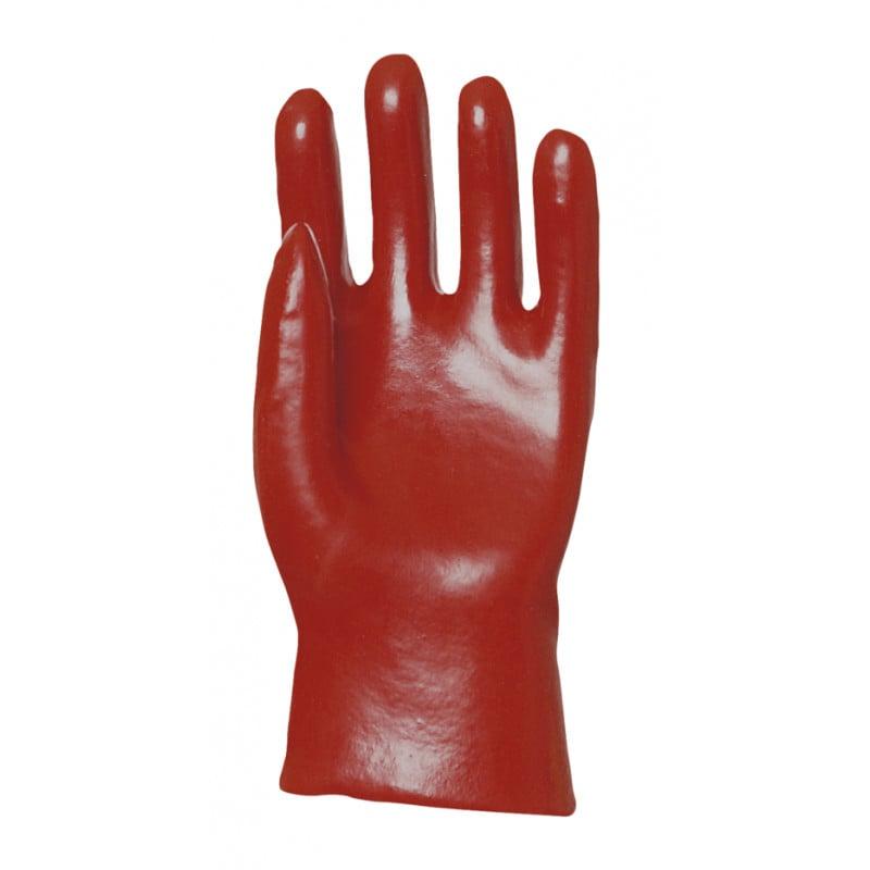 Gants eurostrong 3520 pvc rouge enduit standard, 27 cm - COVERGUARD | mo3520_0