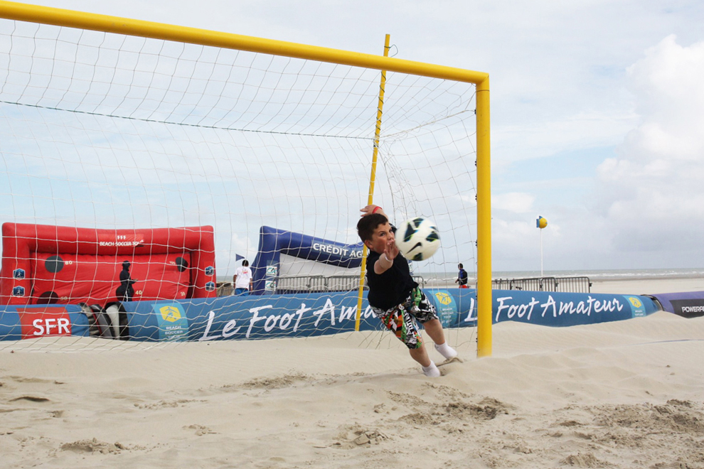 Paire de Buts de Beach Soccer - Ref : 72015A - Aluminium Ovoïde Jaune 5.50m x 2.20m_0