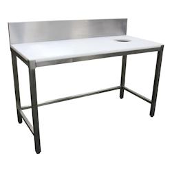 L2G Table de préparation inox avec dosseret 85 x 140 x 60 cm L2G - SBG-STPP146 - SBG-STPP146_0