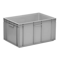 Bac gerbable recyclé Europe 600x400x320mm - Polypropylène gris - Ergonomique - 60L - gris plastique polypropylène BPE010_0