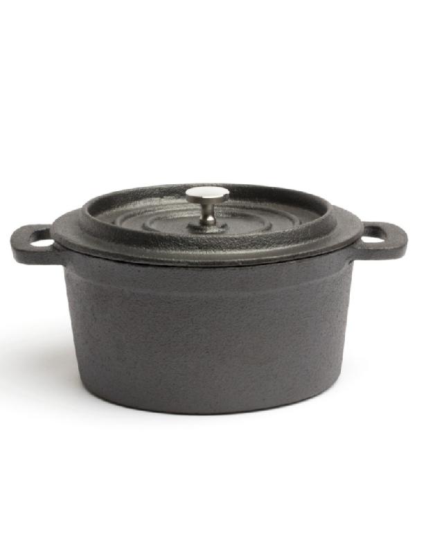 Mini cocotte ronde en fonte avec anses : Diamètre mm - 140 mm_0