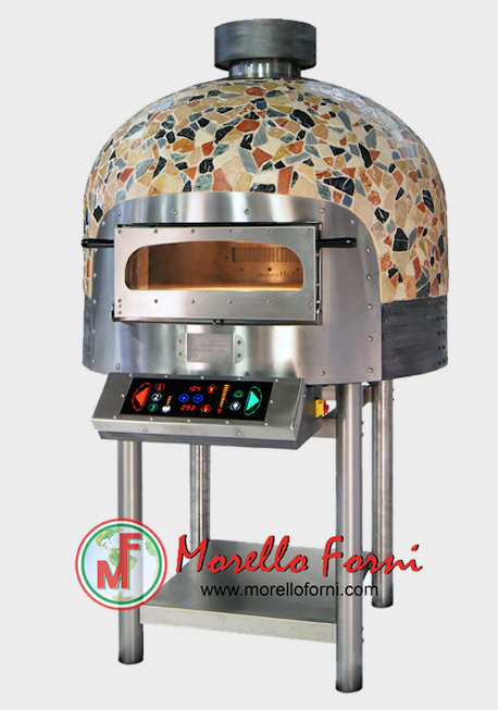 Morello forni - four rotatif électrique 6 pizzas finition coupole mosaïque_0