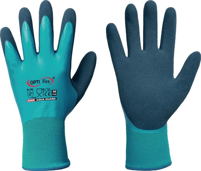 Gant Aqua Guard taille 9 bleu EN 388 catégorie EPI II polyamide avec latex/latex OPTIFLEX_0