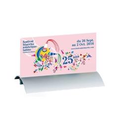 Edimeta Porte-visuel AluSign® double-faces A5 paysage 14,8 x 21 cm - transparent plastique 214166_0