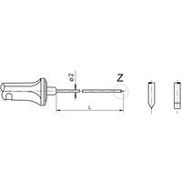 Capteur de température thermocouple à poignée pour des mesure en immersion - Référence : FTA123L0100H_0