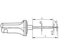 Capteur de température thermocouple à poignée pour mesures de surface et en immersion, longueur 50mm - Référence : FTA122L0050H_0