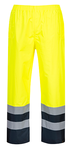 Pantalon hi-vis bicolore jaune marine s486, m_0