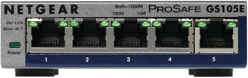 Netgear GS105E-200PES commutateur réseau Non-géré L2/L3 Gigabit Ethernet (10/100/1000) Gris_0