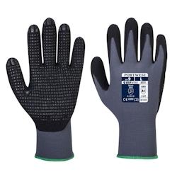 Portwest - Gants manutention enduit nitrile avec picots DERMI FLEX PLUS Gris / Noir Taille 10_0