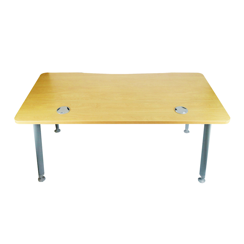 Bureau droit couleur bois d'occasion - 160x80x75 cm - Fonctionnel et ergonomique_0