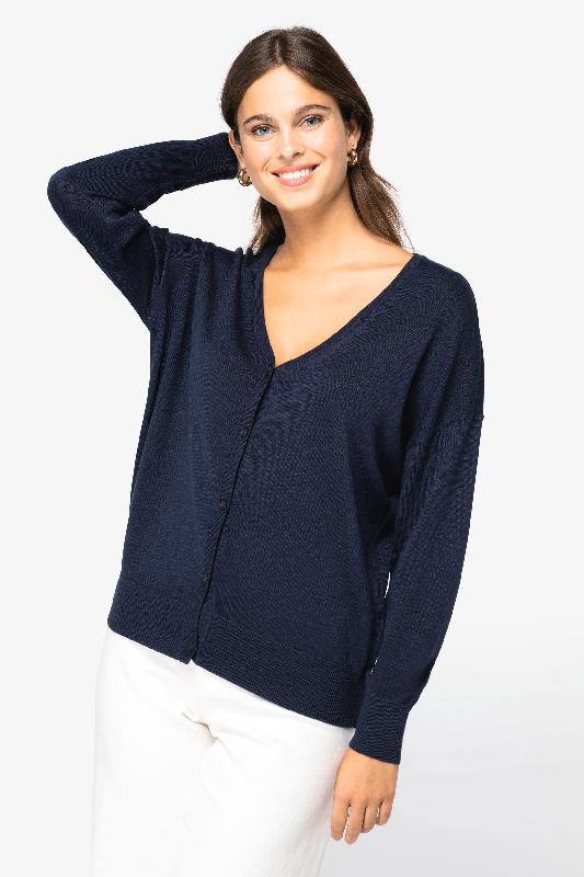 Cardigan écoresponsable en lyocell femme -  Réf: NS922_0