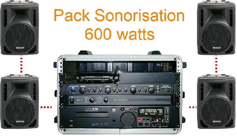 Pack sonorisation pack 600 fase 600 watts_0