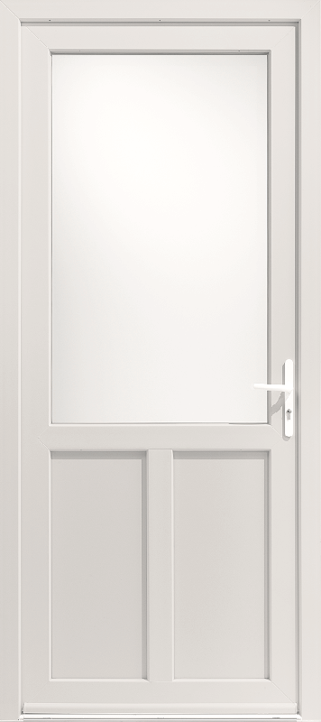 Porte d'Entrée PVC Caparis 1 Vitrée Blanc, Gris ou Chêne Sur Mesure Référence: Porte PVC Caparis 1_0