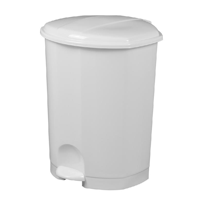 ROSSIGNOL Poubelle a pedale plastique prima - 30 L - blanc_0