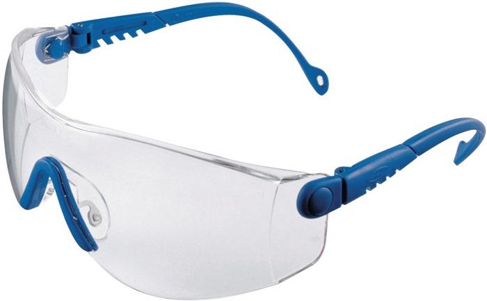 Lunettes de protection Op-Tema EN 166-1FT branches bleues, verres transparents polycarbonate HONEYWELL_0