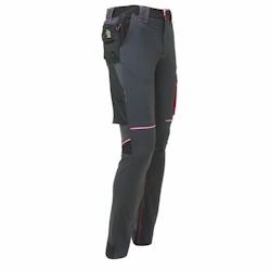 U-Power - Pantalon de travail pour femmes Slim gris violet WORLD LADY Gris / Violet Taille XS - XS gris 8033546445082_0