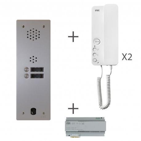 BTicino - Kit interphone 2 fils apparent Linea 2000 (2BP + 2