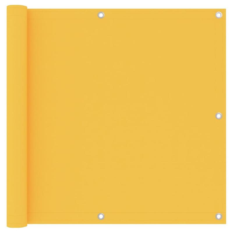 ÉCRAN DE BALCON BRISE PARE VUE PROTECTION CONFIDENTIALITÉ 90 X 600 CM TISSU OXFORD JAUNE 02_0010206_0