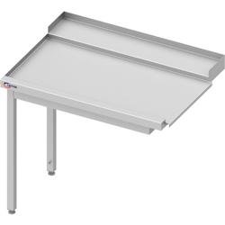 Cleiton® - Table de sortie gauche avec 1 bac 800x750x880 mm | Table d'entrée pour lave-vaisselle à capot 1 mm d'épaisseur_0