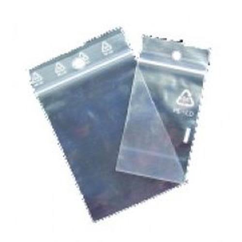 Sachet plastique à fermeture zip transparent 50μm 80 mm x 120 mm - par paquet de 100_0