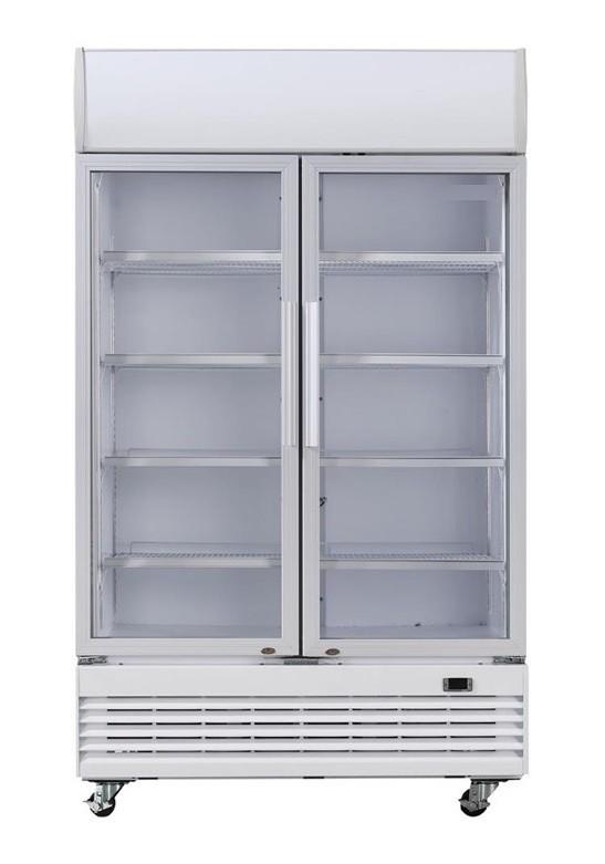 Vitrine réfrigérée 2 portes 950 Litres avec roulettes - Gaz écologique R290_0