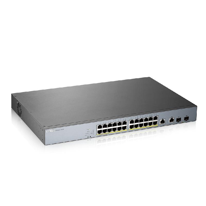 Zyxel GS1350-26HP-EU0101F commutateur réseau Géré L2 Gigabit Ethernet (10/100/1000) Connexion Ethernet, supportant l'alimentation via ce port (PoE) Gris_0