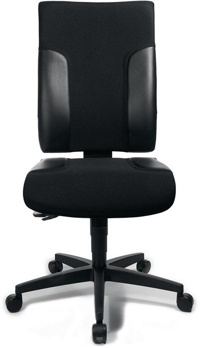 Chaise de bureau pivotante avec mécanisme synchrone noir/noir 420-540 mm sans accoudoirs capacité charge 110 kg TOPSTAR_0