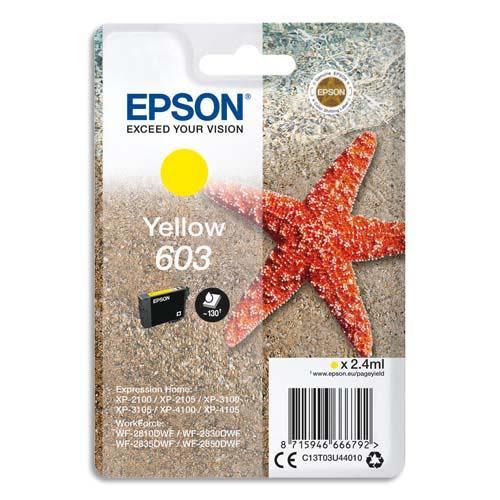 Epson cartouche jet d'encre yellow ''etoile de mer'' 603 (t03u4) - c13t03u44010_0