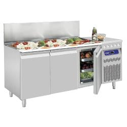 Table frigorifique ventilée  3 portes gn 1/1  405 lit. Avec saladette réfrigérée gn    sg3-g4/r2_0