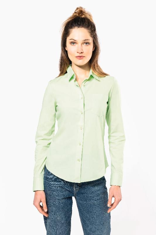 Chemise popeline polycoton entretien facile femme -  Réf: K549_0