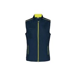 Gilet DayToDay femme WK. Designed To Work bleu marine|jaune T.XL WK Designed To Work - XL polyester 3663938233680_0