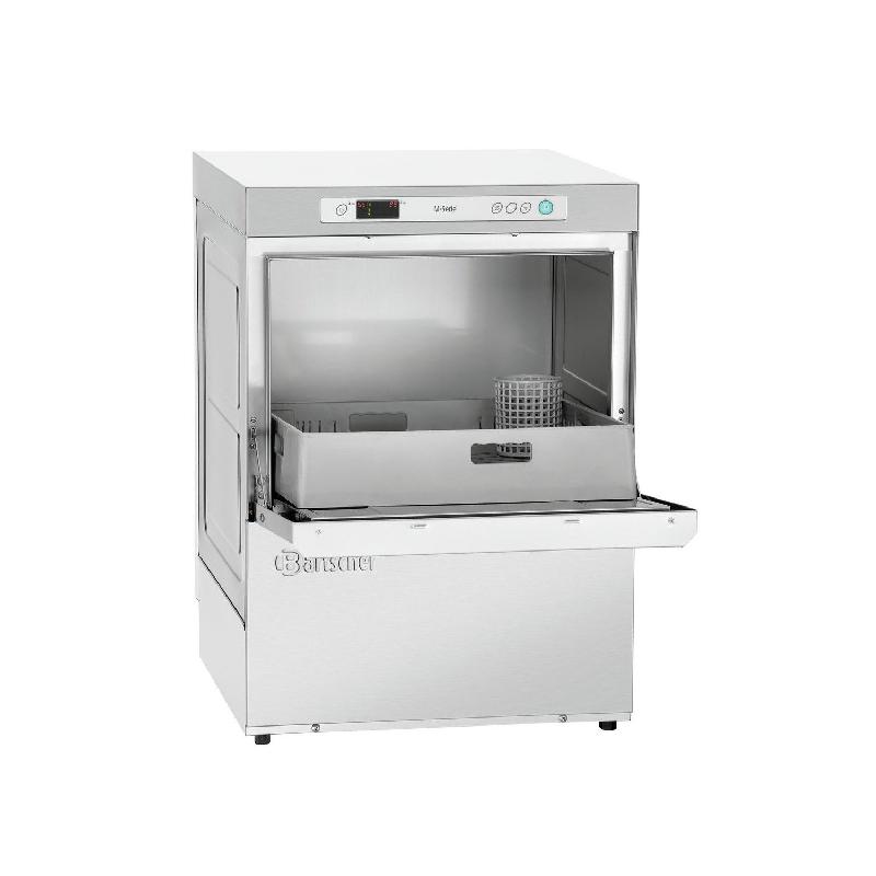 Lave-vaisselle inox pro (L)500 x (P)500 mm avec pompe de vidange, sans adoucisseur, 5150 W, 400 V - TRI_0